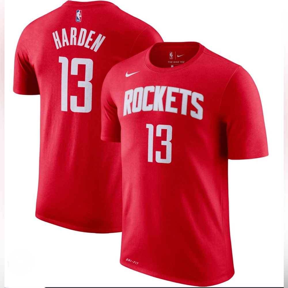 Nike DriFit James Harden Houston Rockets Red Player Performance T-Shirt